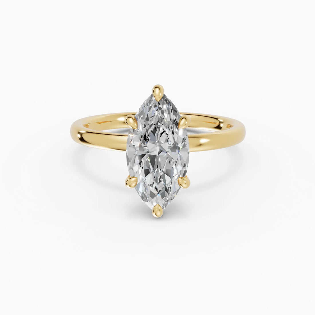 Anillo solitario marquesa | GAIA - BRAVORA Jewelry