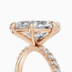 AURORA marquise half-pavé solitaire engagement ring - lifestyle