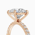 AURORA round brilliant half-pavé solitaire engagement ring