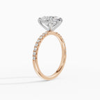 AURORA oval half-pavé solitaire engagement ring