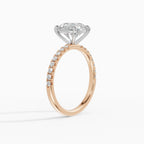 AURORA round brilliant half-pavé solitaire engagement ring