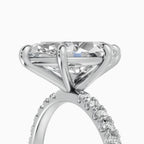 AURORA marquise half-pavé solitaire engagement ring - back view