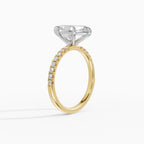 AURORA marquise half-pavé solitaire engagement ring