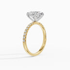 AURORA oval half-pavé solitaire engagement ring