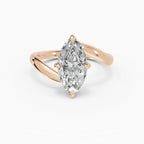 AXIS marquise bypass setting engagement ring - band detail