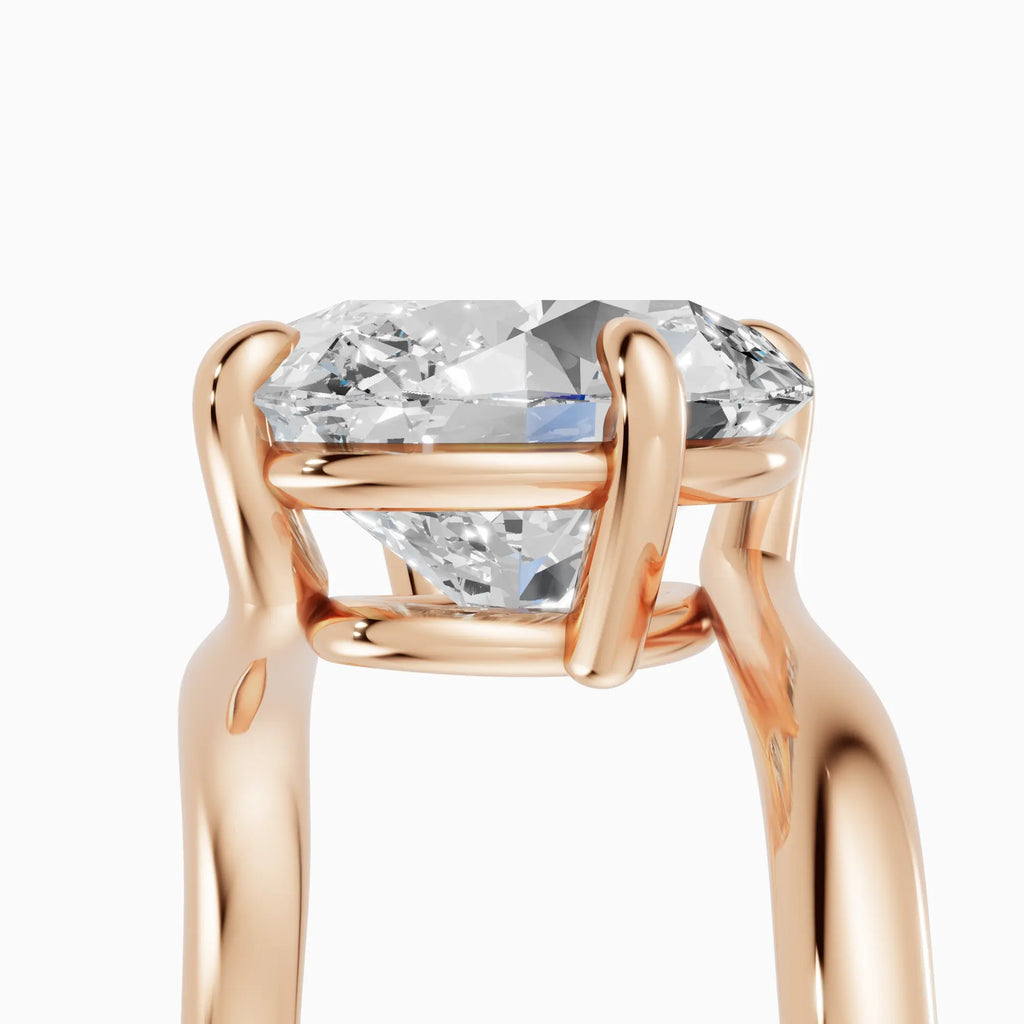Anillo de compromiso AXIS oval con engaste compás bypass - lifestyle