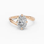 AXIS oval bypass setting engagement ring - measurements