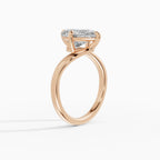 AXIS pear bypass setting engagement ring - worn on hand