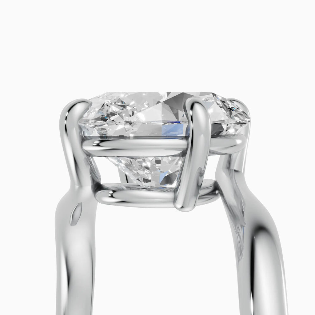 Anillo de compromiso AXIS oval con engaste compás bypass - vista trasera