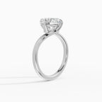 AXIS oval bypass setting engagement ring - worn on hand