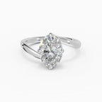 AXIS oval bypass setting engagement ring - band detail