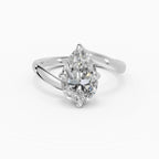 AXIS pear bypass setting engagement ring - measurements