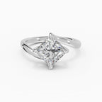 AXIS princess bypass setting engagement ring - band detail