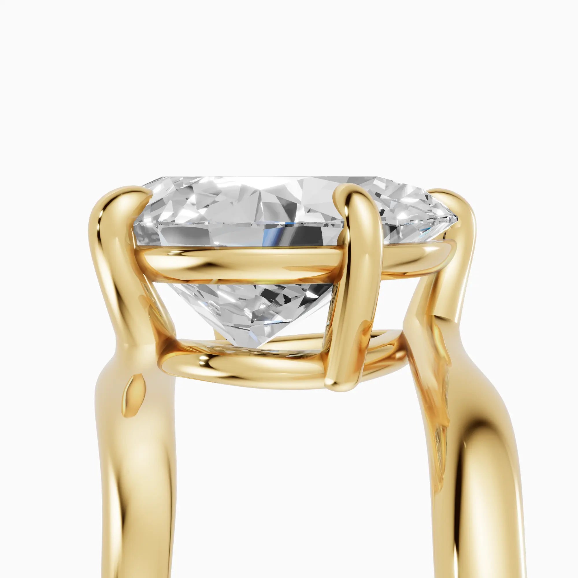 AXIS | Anillo pera con engaste compás bypass