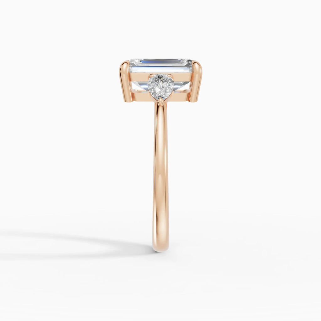 Anillo de compromiso ELARA esmeralda trilogía - con caja