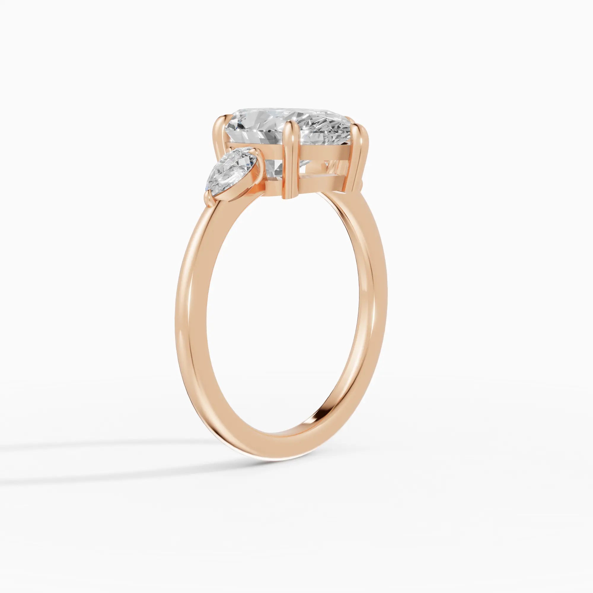 Anillo de compromiso ELARA pera trilogía - vista trasera