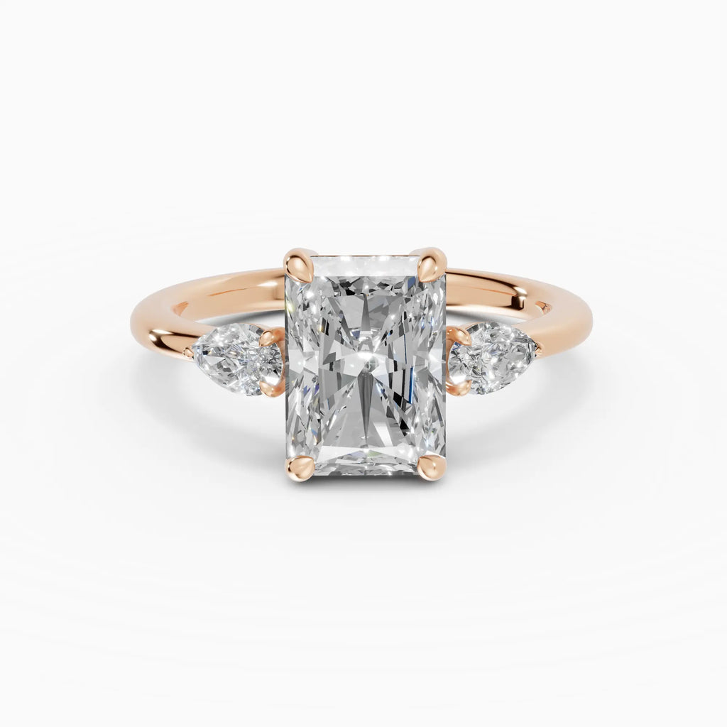 Anillo de compromiso ELARA radiante trilogía - galería