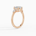 Anillo de compromiso ELARA brillante trilogía - vista trasera