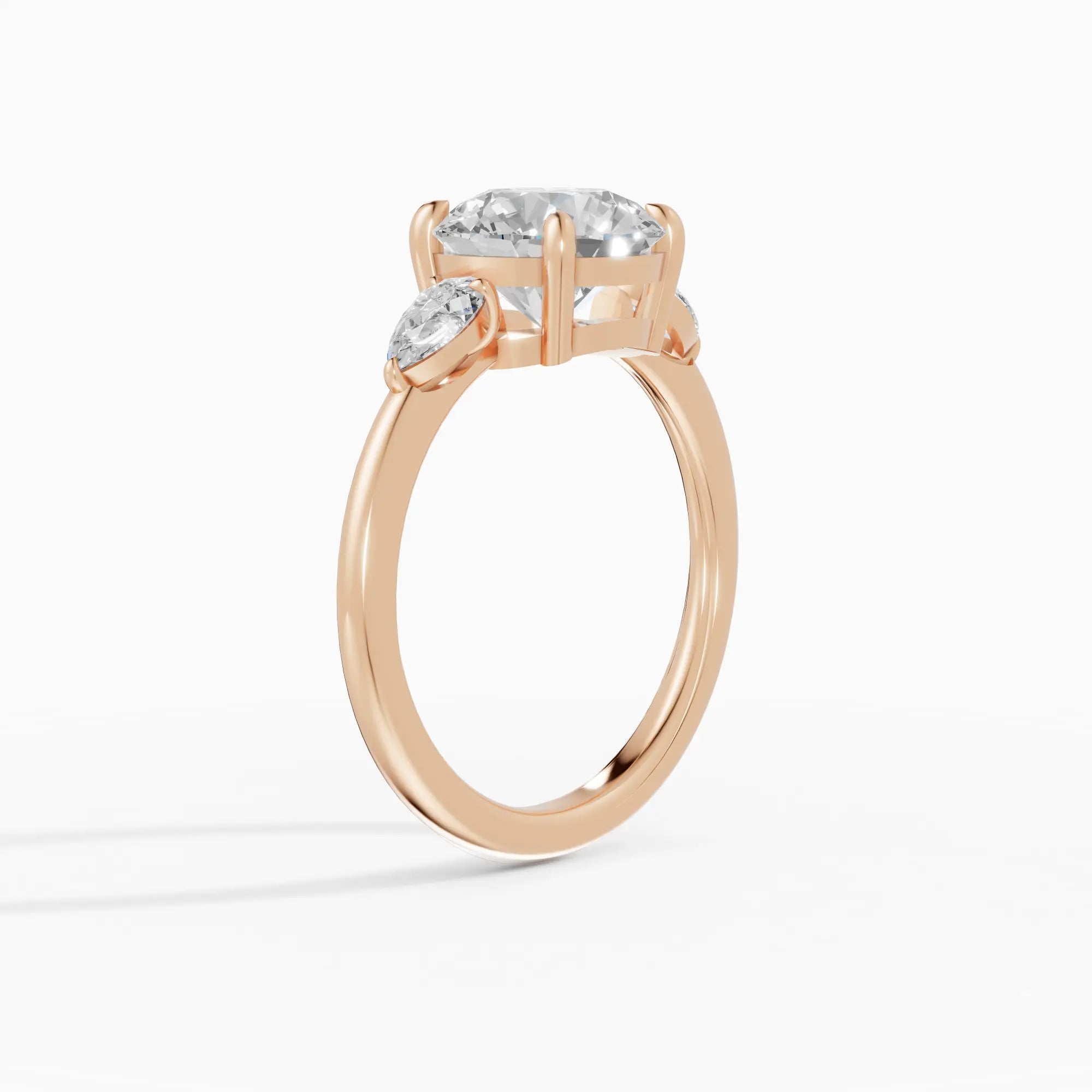 Anillo de compromiso ELARA brillante trilogía - vista trasera