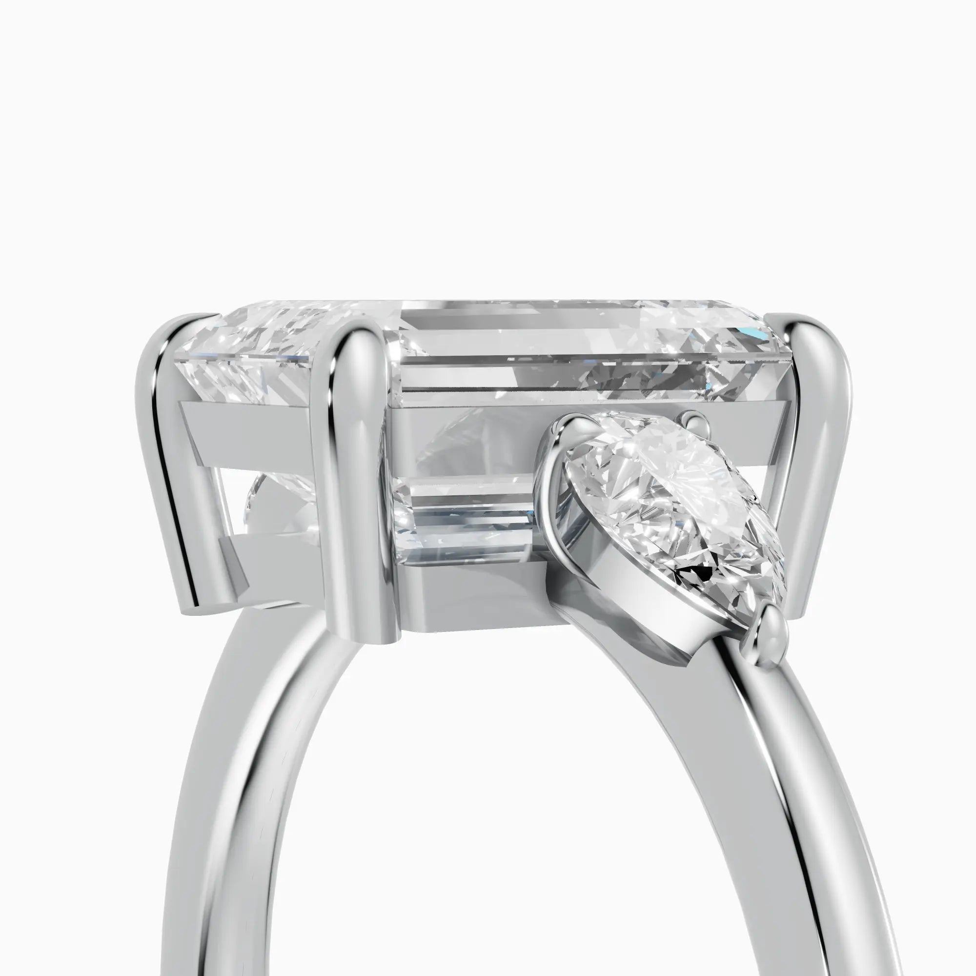 Anillo de compromiso ELARA esmeralda trilogía