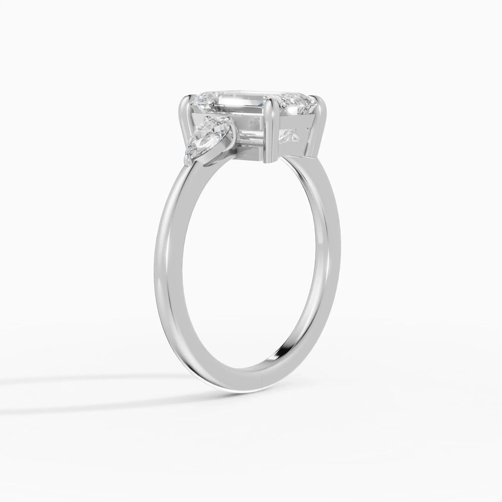 Anillo de compromiso ELARA esmeralda trilogía - galería