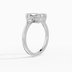Anillo de compromiso ELARA esmeralda trilogía - galería