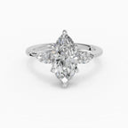 Anillo de compromiso ELARA marquesa trilogía - primer plano