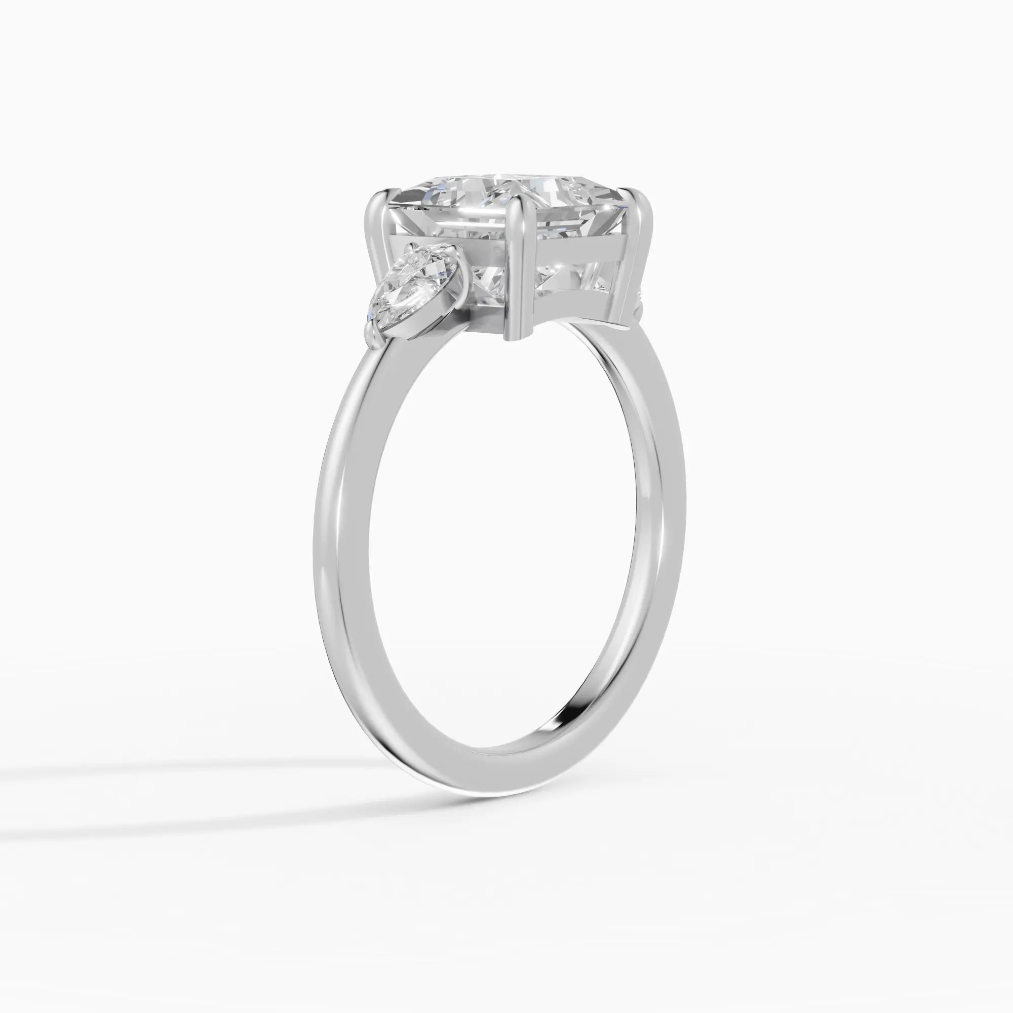 Anillo de compromiso ELARA princesa trilogía - vista trasera