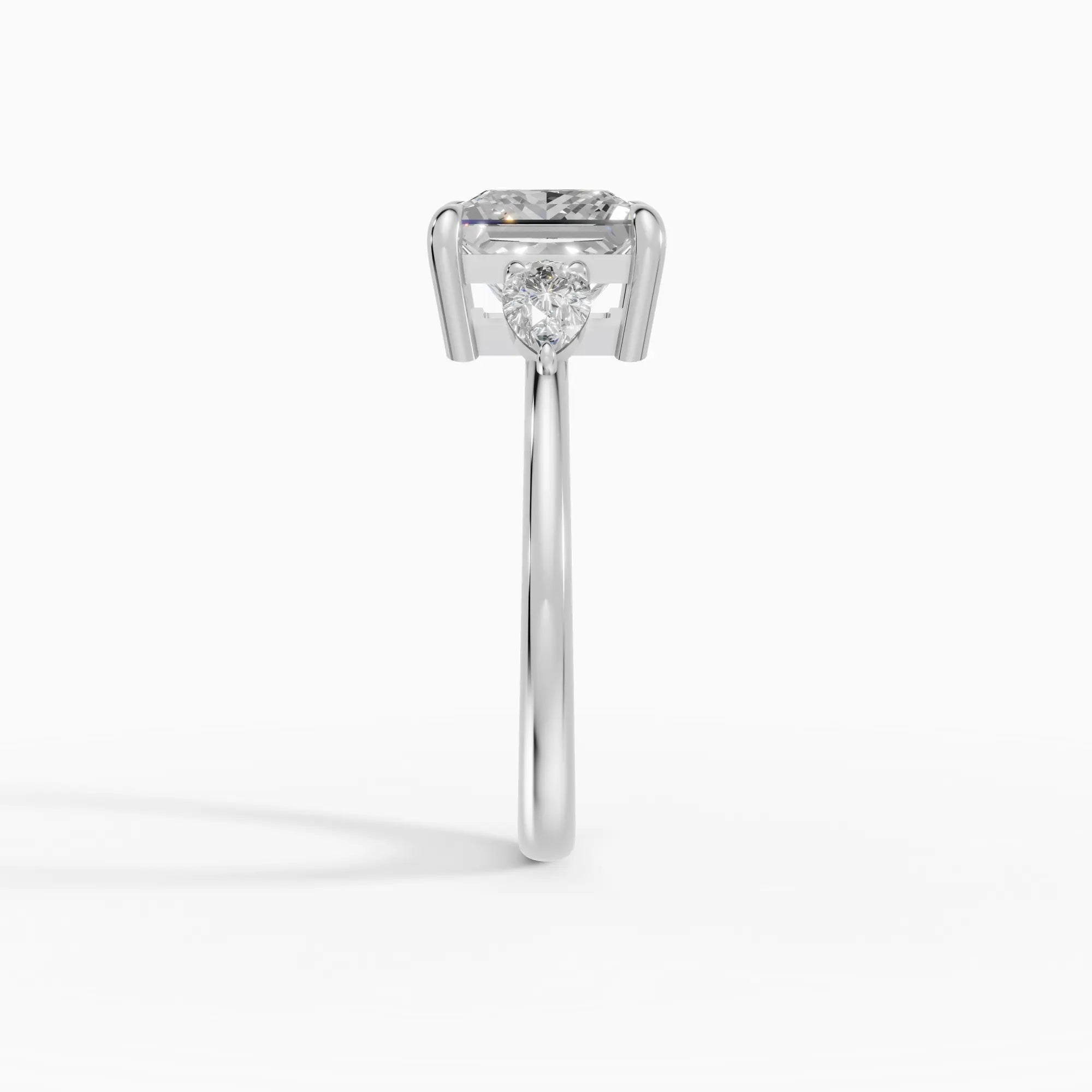Anillo de compromiso ELARA princesa trilogía - medidas