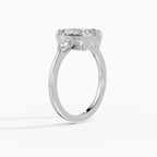 Anillo de compromiso ELARA radiante trilogía - vista trasera