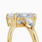 Anillo de compromiso ELARA radiante trilogía - detalle banda