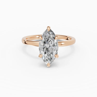 Anillo de compromiso GAIA marquesa solitario - medidas