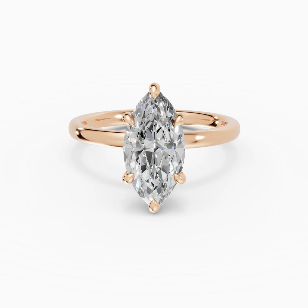 Anillo de compromiso GAIA marquesa solitario - medidas