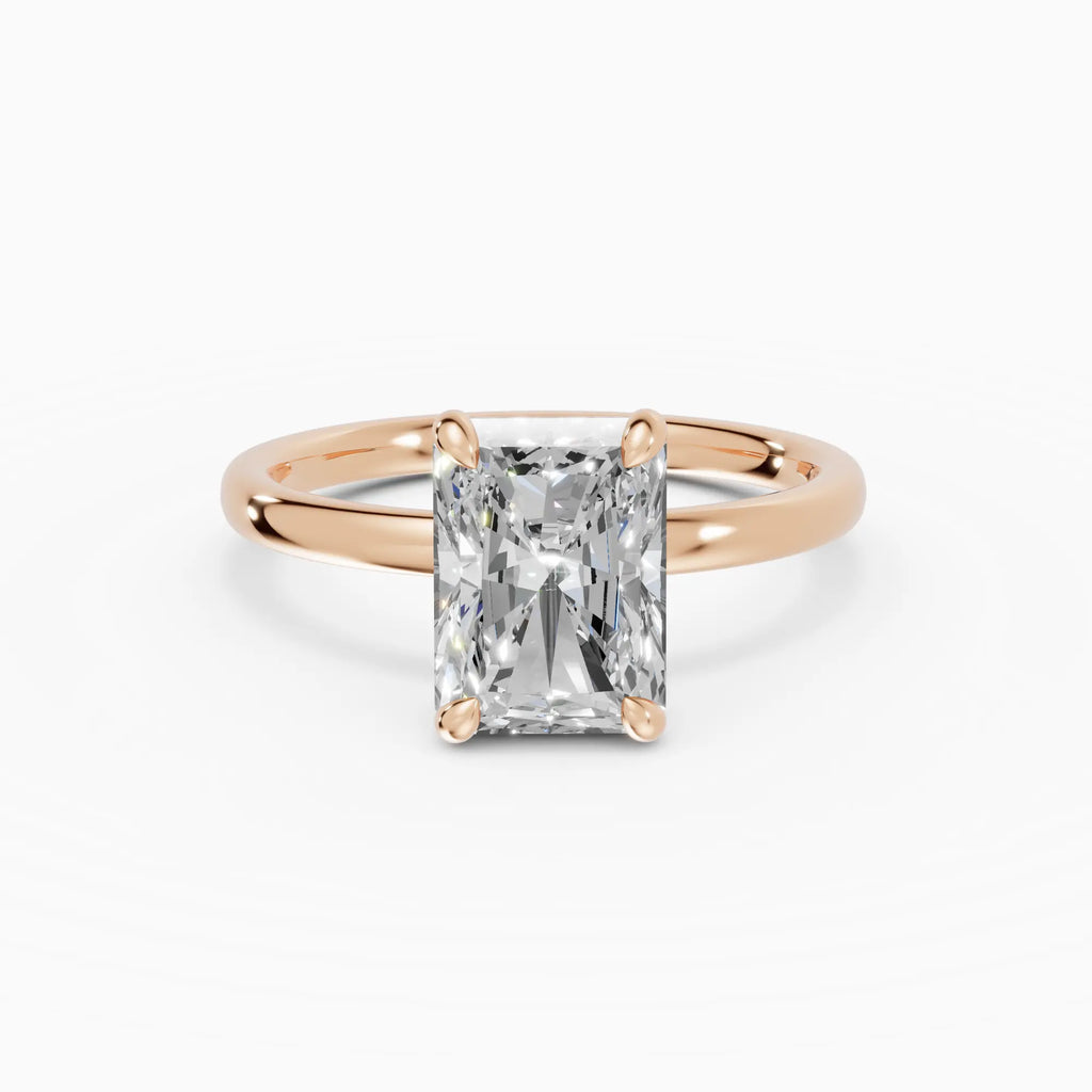 Anillo de compromiso GAIA radiante solitario - medidas