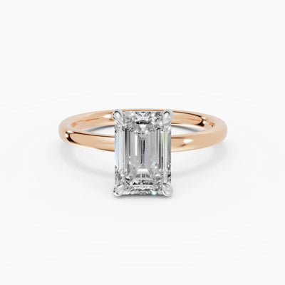 Anillo de compromiso GAIA esmeralda solitario