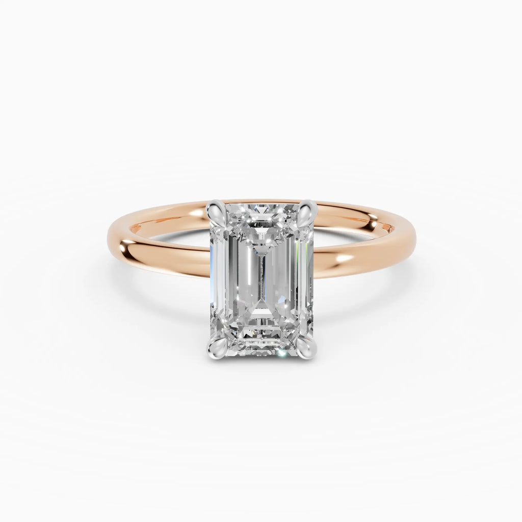 Anillo de compromiso GAIA esmeralda solitario