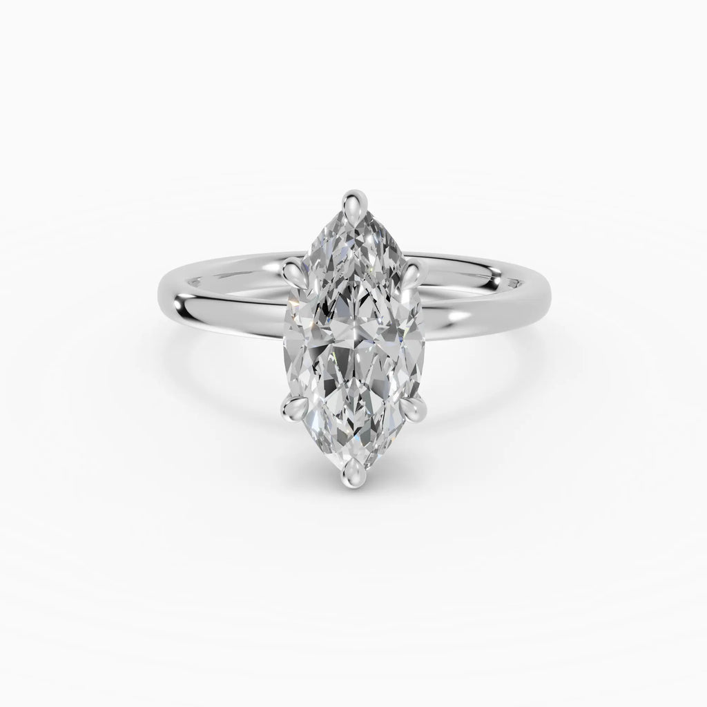 Anillo de compromiso GAIA marquesa solitario - detalle banda