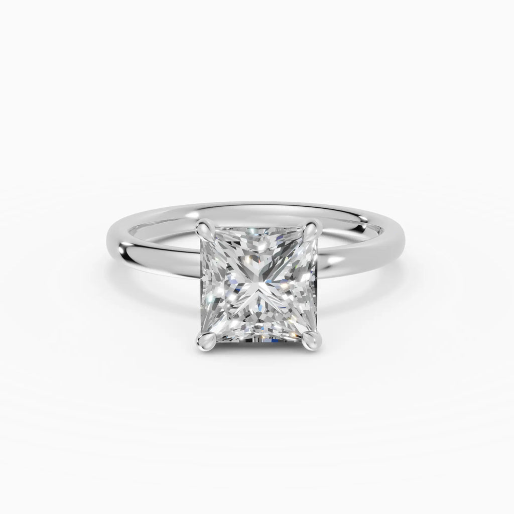 Anillo de compromiso GAIA princesa solitario - medidas