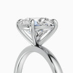 Anillo de compromiso GAIA brillante solitario en oro blanco 18k - detalle engaste