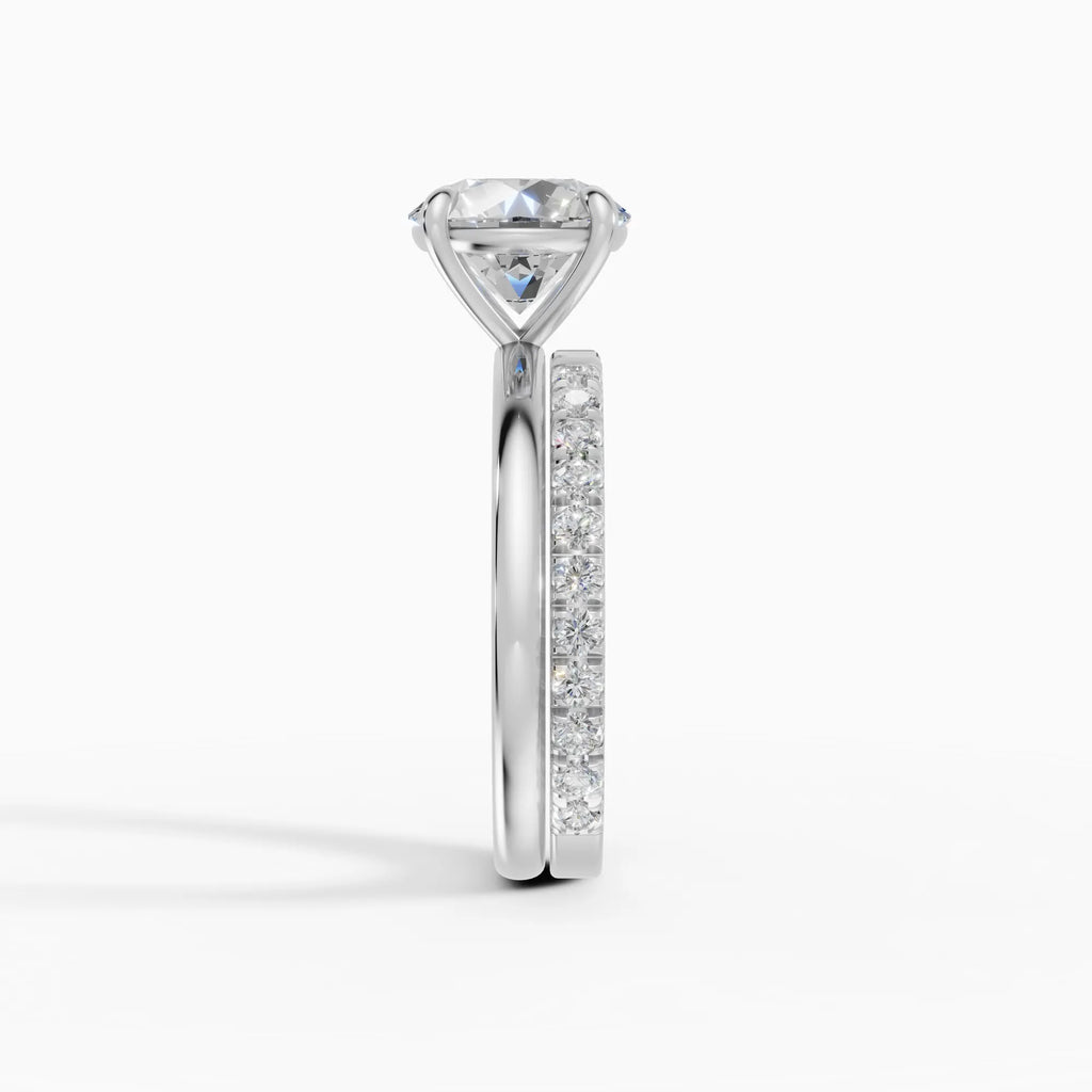 Anillo de compromiso GAIA brillante solitario en oro blanco 18k - vista superior