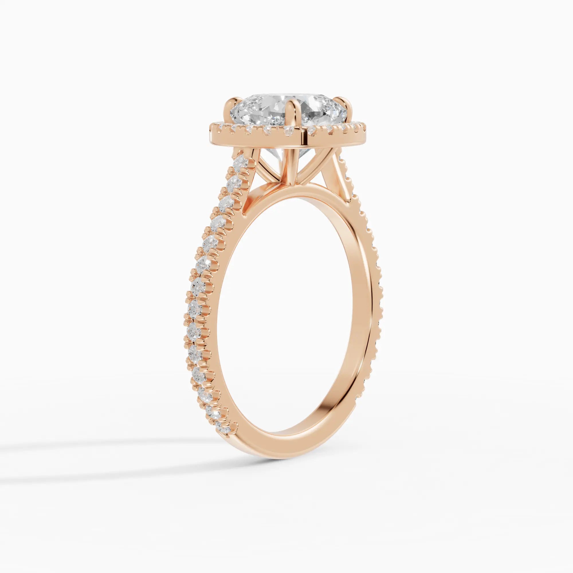 HELIA | Anillo halo cojín con catedral