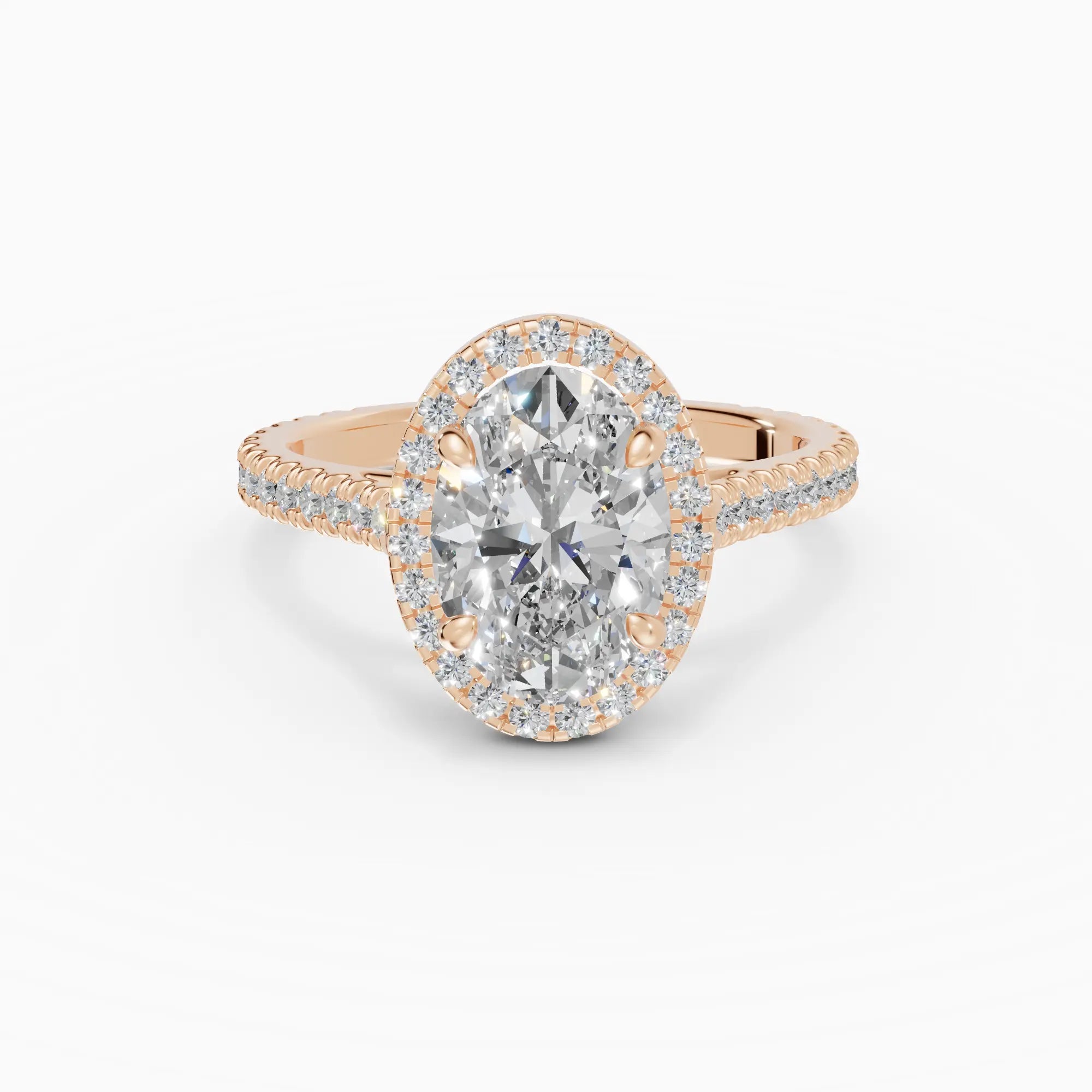 HELIA | Anillo halo oval con catedral