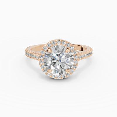 HELIA | Anillo halo brillante con catedral
