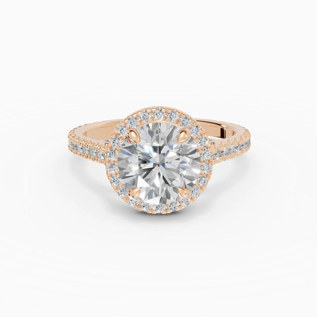HELIA | Anillo halo brillante con catedral