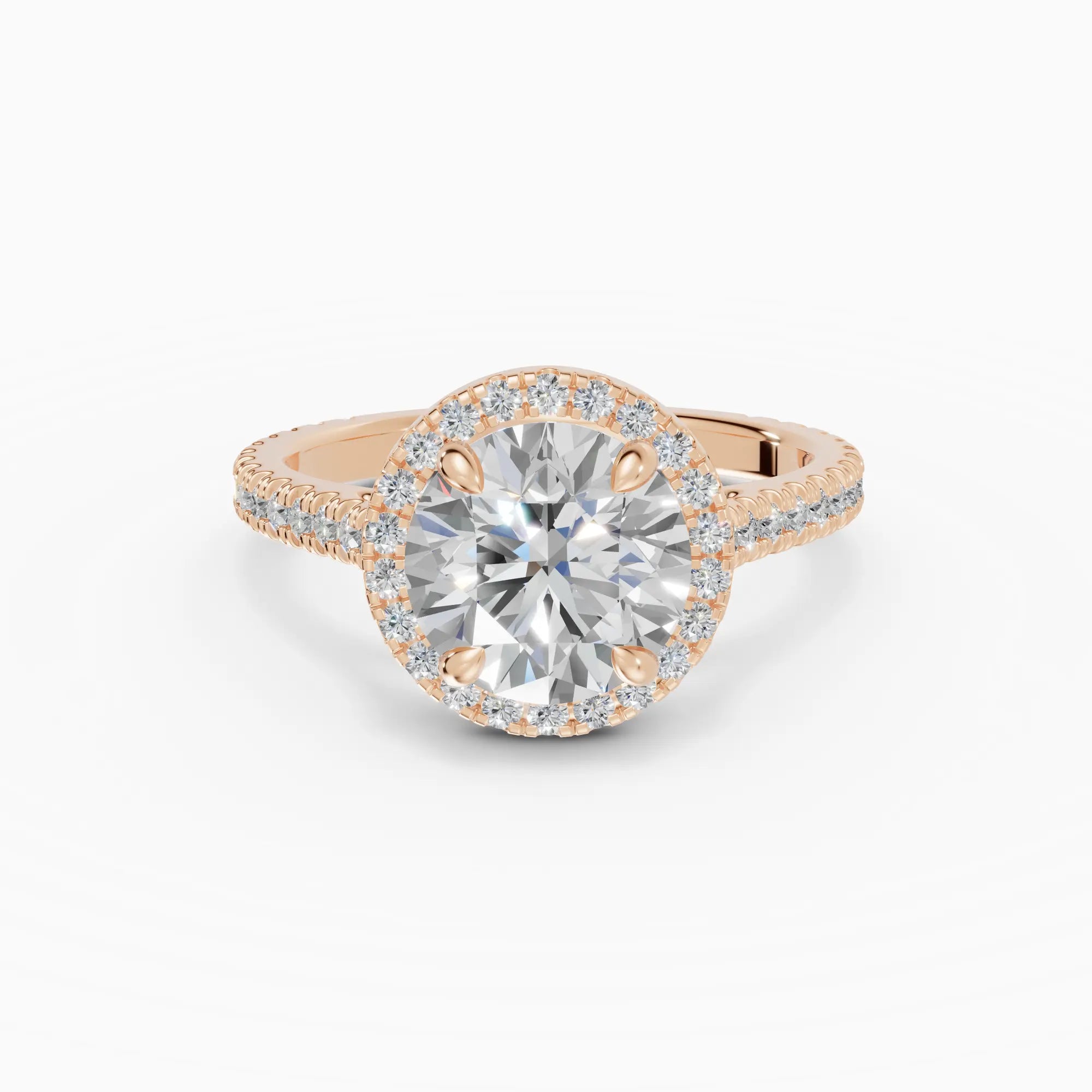 HELIA | Anillo halo brillante con catedral