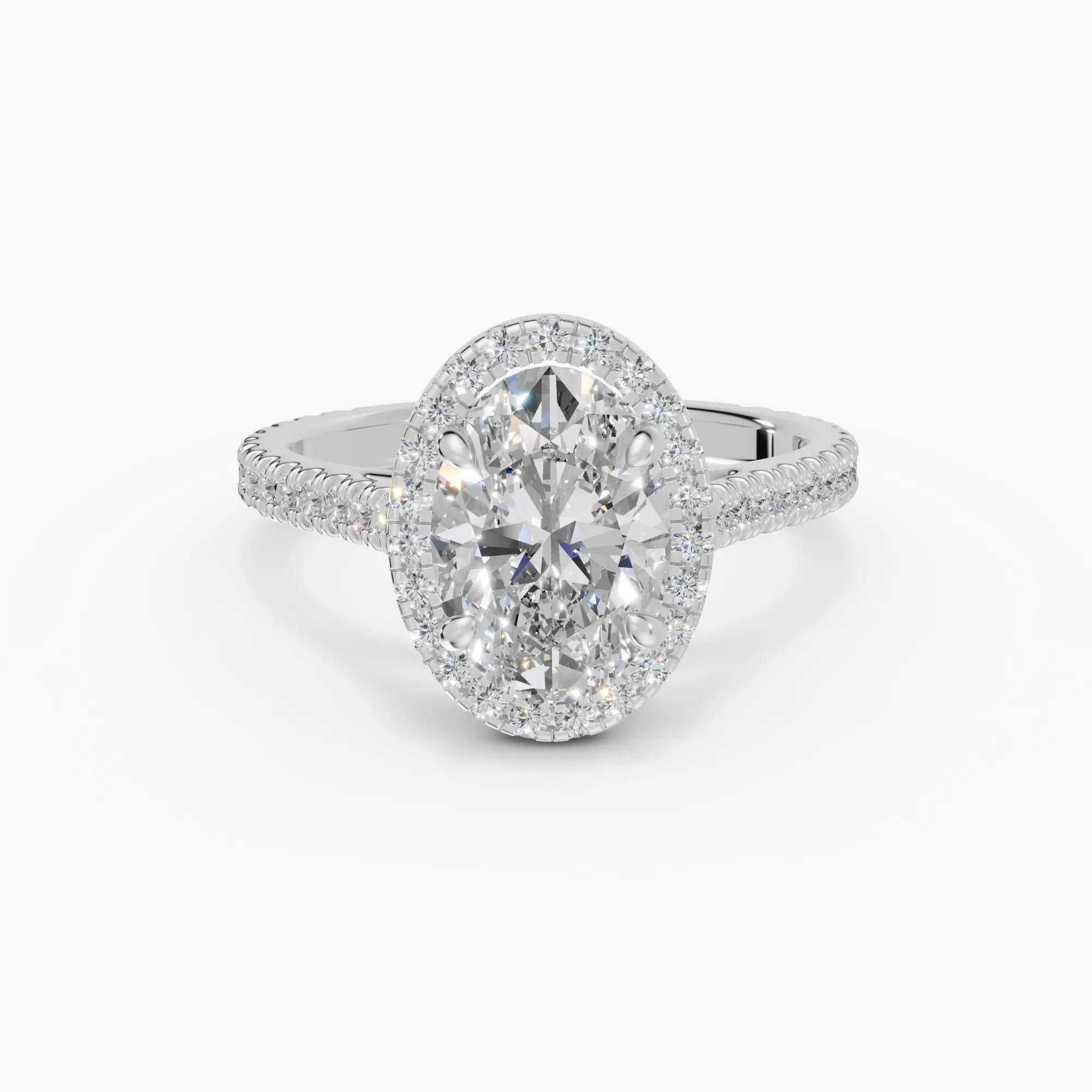 HELIA | Anillo halo oval con catedral