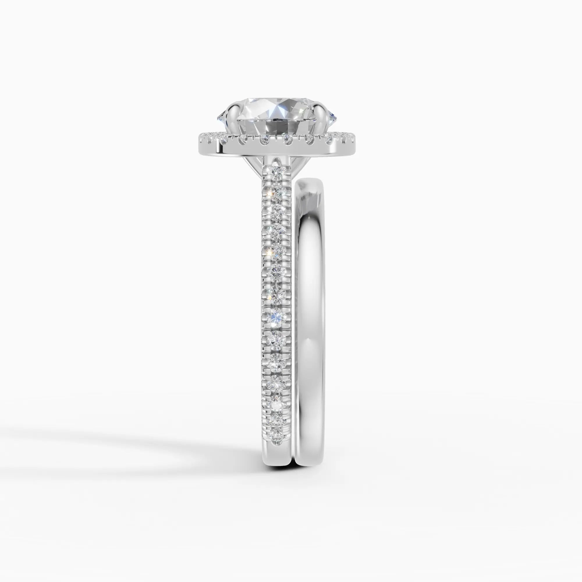 HELIA | Anillo halo brillante con catedral