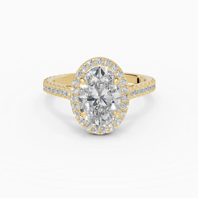 HELIA | Anillo halo oval con catedral