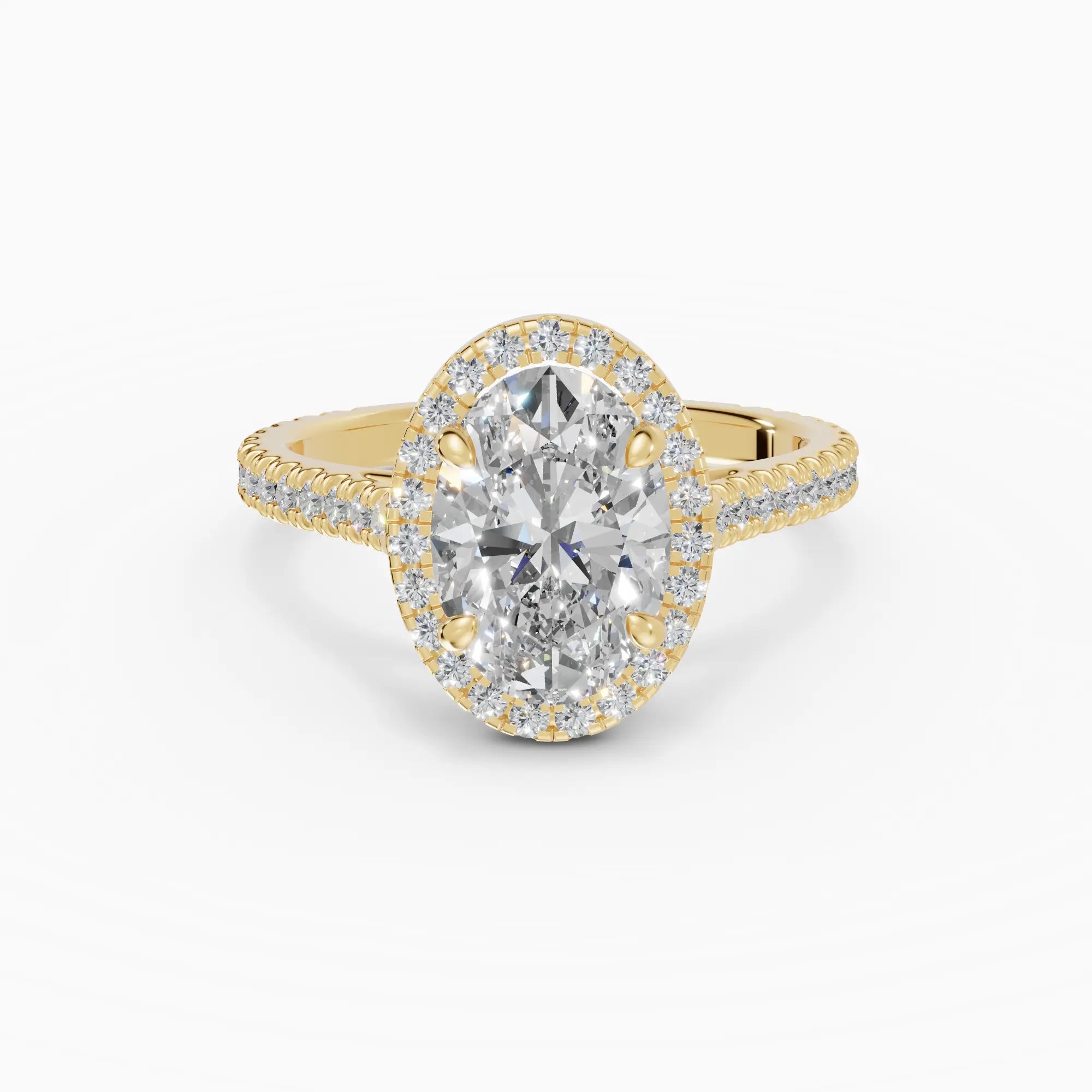 HELIA | Anillo halo oval con catedral