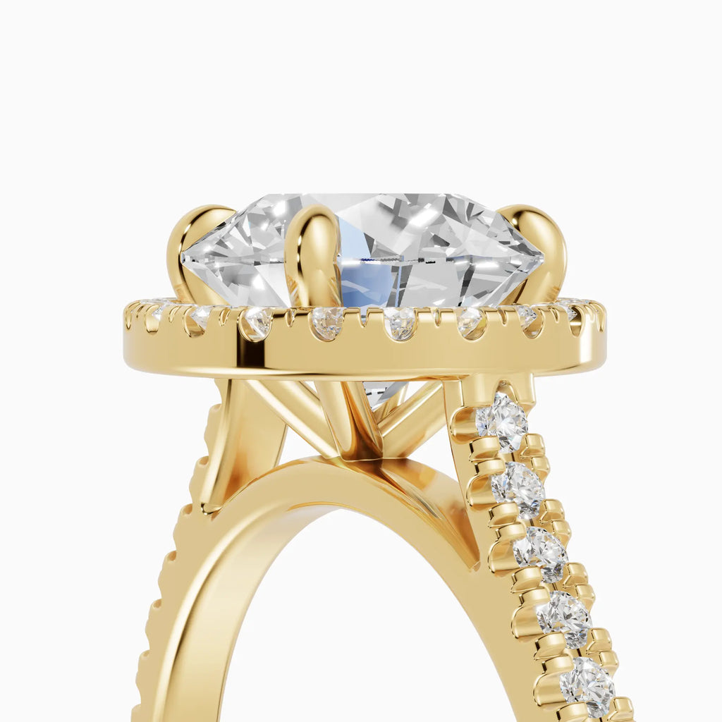 HELIA | Anillo halo brillante con catedral
